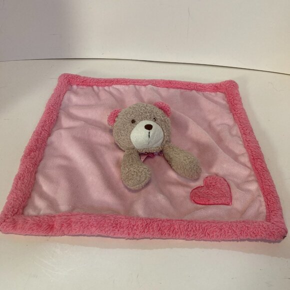 Blankets & Beyond Teddy Bear Pink Lovey Security Blanket Baby Plush - Picture 1 of 7